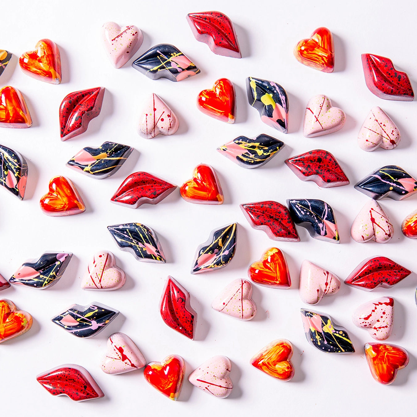 Valentijnsdag 5 Bonbons Hearts & Lips