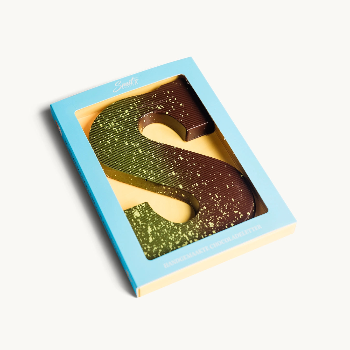 Gevulde Chocoladeletter Pandan & Gebrande Kokos