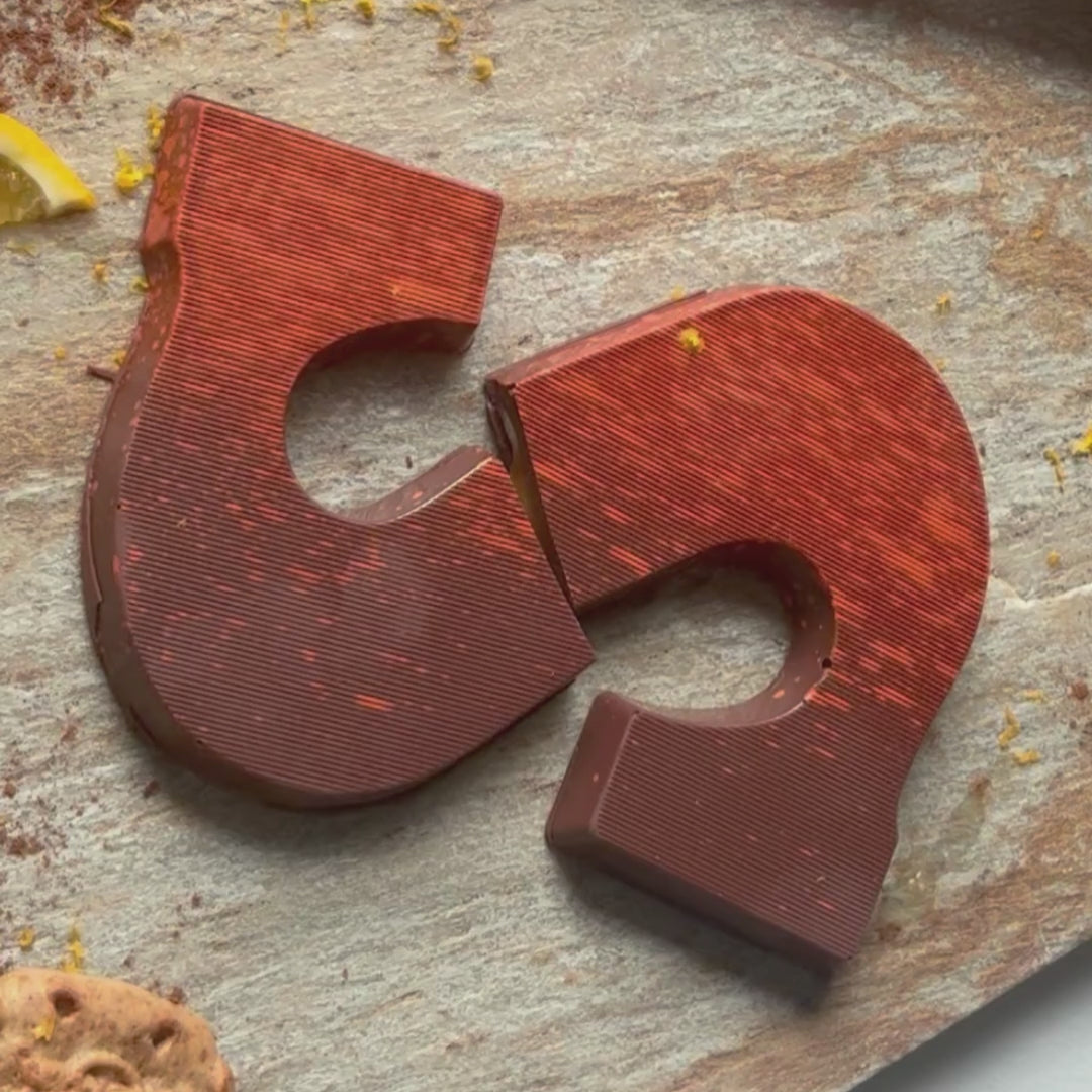 Gevulde Chocoladeletter Fudge, Sinaasappel, Limoen, Koek & Zeezout