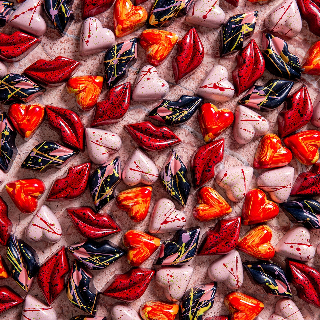 Valentijnsdag 11 Bonbons Hearts & Lips